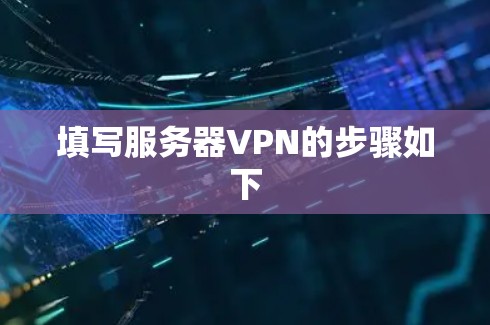 填写服务器VPN的步骤如下