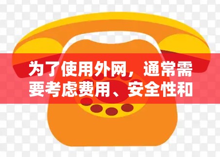 为了使用外网，通常需要考虑费用、安全性和功能是否能满足需求。以下是一步步的建议