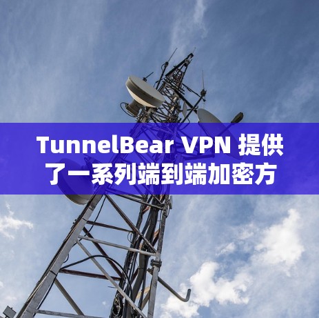 TunnelBear VPN 提供了一系列端到端加密方式，包括WEP、WPA、WPA2和WPA3，适合不同需求的用户。以下是苹果用户推荐的TunnelBear VPN 工具