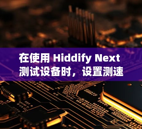在使用 Hiddify Next 测试设备时，设置测速是一个关键步骤。以下是对 Hiddify Next 测试连接速度和流量的详细指南