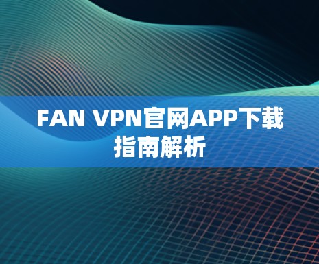FAN VPN官网APP下载指南解析